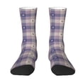 thumbnail image 1 of Uemuo Heart Check Plaid Pattern Women's Crew Socks, Soft Durable Breathable Moisture-Wicking with Odor Control Cotton socks, 1 of 9