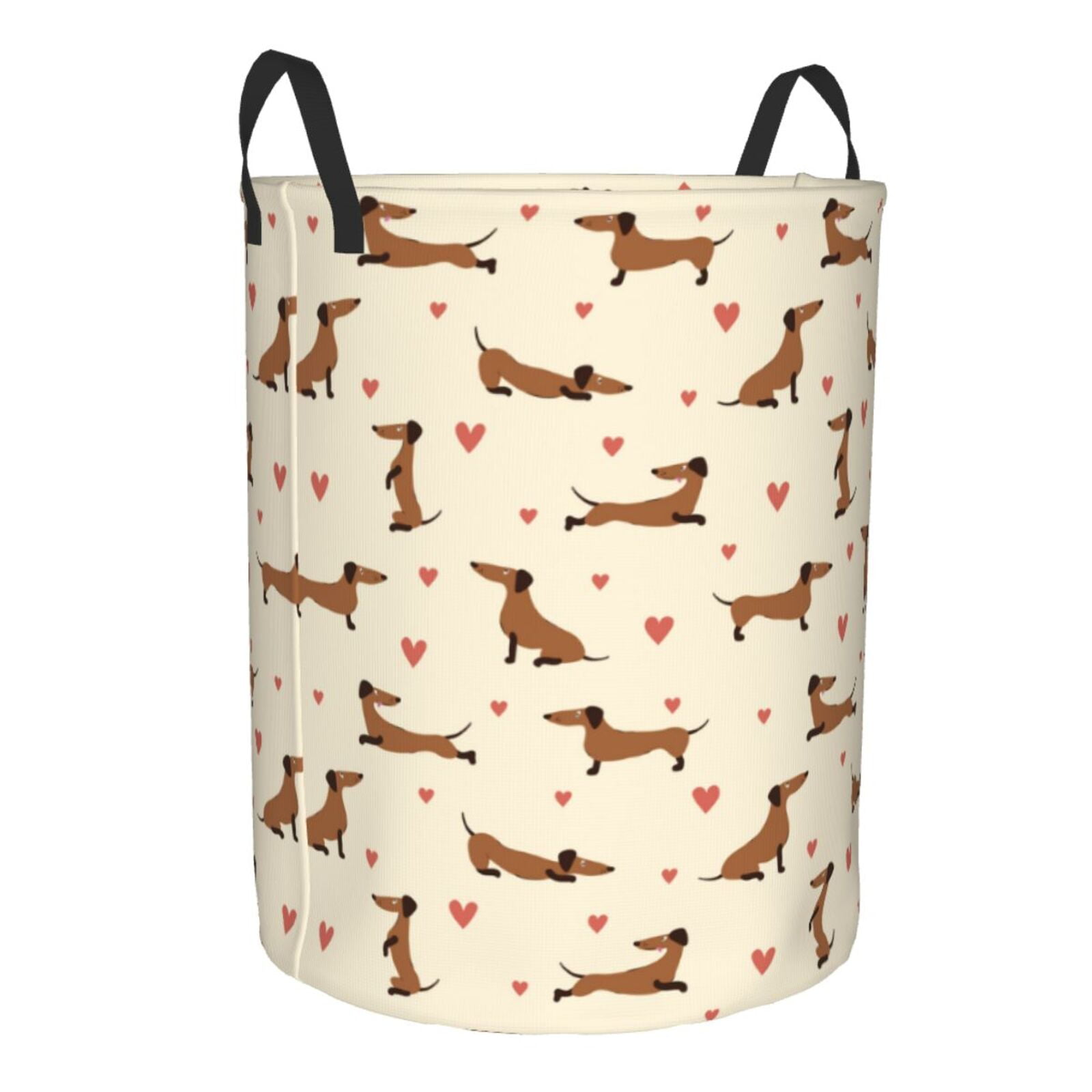 Dachshund Snooze Quilted Laundry Basket main image 0
