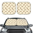 thumbnail image 1 of Uemuo Heart Dachshund Printed 2 PCS Car Windshield Sun Shade, Auto Sun Heat and UV Rays Blocker, Foldable Automotive Front Window Sunshade Protector, 1 of 7