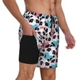 thumbnail image 1 of Uemuo Heart Panda Pattern Mens Swim Trunks Quick Dry Board Shorts with Mesh Lining, Stretch Beach Shorts Quick Dry No-Chafing Board Shorts-, 1 of 9