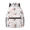 thumbnail image 1 of Uemuo Heart Panda Printed Student Durable Water-resistant Backpack,Travel Backpack,Outdoor Activities Backpack, Laptop Backpack, Multi-compartment Backpack, 1 of 5