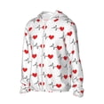 thumbnail image 1 of Uemuo Heartbeat Symbol Pattern Women's Full Zip UPF 50+ Sun Protection Hoodie Jacket Long Sleeve Sun Shirt Hiking Outdoor Performance with Pockets-Medium, 1 of 9