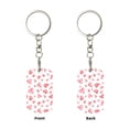 thumbnail image 1 of Uemuo Hearts Pattern Rectangular Metal Keychain - Durable, Stylish, and Personalized Key Ring for Men and Women,Engraved Keychain,Gift Slim Sturdy Keychain, 1 of 7