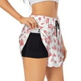 thumbnail image 1 of Uemuo Hearts Pattern Women's Athletic Shorts High Waisted Running Shorts with Liner Pockets Gym Elastic Workout Shorts-XX-Large, 1 of 9