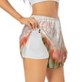 thumbnail image 1 of Uemuo Hello Spring Pattern Women's Athletic Shorts High Waisted Running Shorts with Liner Pockets Gym Elastic Workout Shorts-Medium, 1 of 9