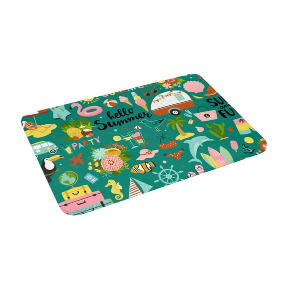 Uemuo Hello Summer Printed Door Mat Indoor Doormat 16"x24",Front Back Door Mats Non Slip Entrance Rugs,Inside Doormats for Entryway