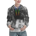 thumbnail image 1 of Uemuo Heroic Lion Encounter Pattern Women's Hoodie with Eye-catching Drawstrings- Casual Pullover Hoodie with Kangaroo Pocket, Stylish Hooded Sweatshirt-X-Large, 1 of 7