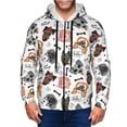 thumbnail image 1 of Uemuo Hip Hop Dog for Men's Fashion Full-zip Hoodies & Sweatshirts with Kangaroo Pocket, Zip-up Hooded Sweatshirt, Moisture Wicking & Breathable-X-Large, 1 of 5