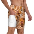 thumbnail image 1 of Uemuo Hippie Ditsy Floral Pattern Mens Swim Trunks Quick Dry Board Shorts with Mesh Lining, Stretch Beach Shorts Quick Dry No-Chafing Board Shorts-Medium, 1 of 9