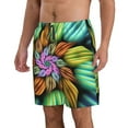 thumbnail image 1 of Uemuo Hippie Style Pattern Men's Swim Trunks Hawaiian Beach Bathing Suit Swimsuits Beach Quick-Dry Shorts with Pockets-X-Large, 1 of 9