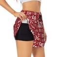 thumbnail image 1 of Uemuo Ho Funny Christmas Pattern Women's Athletic Shorts High Waisted Running Shorts with Liner Pockets Gym Elastic Workout Shorts-XX-Large, 1 of 9