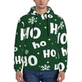 thumbnail image 1 of Uemuo Ho Ho Ho A Pattern Men's Hoodie - Casual Pullover Hoodie with Kangaroo Pocket, Stylish Hooded Sweatshirt for Everyday Wear-3X-Large, 1 of 7