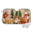 thumbnail image 1 of Uemuo Holiday Christmas Stars Pattern Accordion Car Windshield Sun Shade, Foldable Reflective Sun Visor for Car, Reflector Windshield Sunshade-Small, 1 of 7
