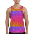 thumbnail image 1 of Uemuo Holiday Shiny Pattern Men's Muscle Shirts Sleeveless Dry Fit Gym Workout Tank Top Lightweight Sports Tank Top Beach Tank Top, Loose-fit Sleeveless Shirt-, 1 of 7