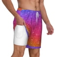 thumbnail image 1 of Uemuo Holiday Shiny Pattern Mens Swim Trunks Quick Dry Board Shorts with Mesh Lining, Stretch Beach Shorts Quick Dry No-Chafing Board Shorts-Large, 1 of 9