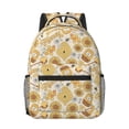 thumbnail image 1 of Uemuo Honey Honeycomb Printed Student Durable Water-resistant Backpack,Travel Backpack,Outdoor Activities Backpack, Laptop Backpack, Multi-compartment Backpack, 1 of 5