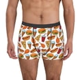 thumbnail image 1 of Uemuo Hot Dog Burger Pattern Men's Boxer Briefs,Trunk Anti-Chafing,Comfortable, Durable, and Stylish Underwear-XX-Large, 1 of 9