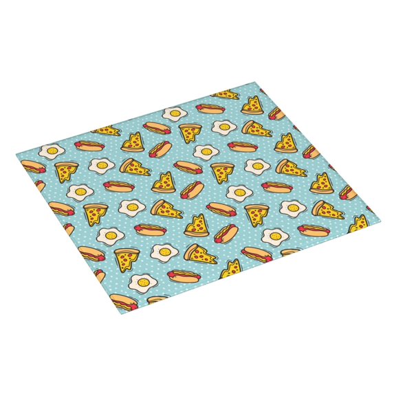 Uemuo Hot Dog Pizza Pattern Dish Drying Mat,16*18 inch Absorbent Dish Drainer Kitchen Counter,Large Size Dish Drying Pad for Countertops,Sinks,Draining Racks
