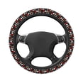 thumbnail image 1 of Uemuo Houndstooth Green Red Printed Car Elastic Steering Wheel Cover - Universal Car Accessory for Diverse Cars Anti-Slip, and Comfortable- 15", 1 of 8