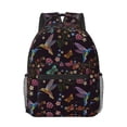 thumbnail image 1 of Uemuo Humming Bird And Tropical Flowers Printed Student Durable Water-resistant Backpack,Travel Backpack,Outdoor Activities Backpack, Laptop Backpack, Multi-compartment Backpack, 1 of 5