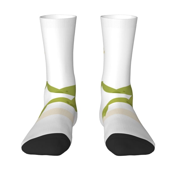 Uemuo Hunting Frog Pattern Women's Crew Socks, Soft Durable Breathable Moisture-Wicking with Odor Control Cotton socks