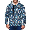 thumbnail image 1 of Uemuo Ice blue old man cute winter for Men's Fashion Full-zip Hoodies & Sweatshirts with Kangaroo Pocket, Zip-up Hooded Sweatshirt, Moisture Wicking & Breathable-3X-Large, 1 of 5