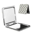thumbnail image 1 of Uemuo Indian Elephant Print Compact Portable Pocket Makeup Mirror - Leather Cover, Elegant Travel Cosmetic Mirror for Purse, Pocket, and Handbag-Square, 1 of 9