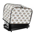 thumbnail image 1 of Uemuo Indian Elephant Print Toaster Cover 2 Slice, Small Kitchen Appliance Covers, Toaster Oven Cover with Loop, Bread Machine Cover Dust Cover Protection, 1 of 7