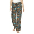 thumbnail image 1 of Uemuo Industrial Transportation Pattern Women's Wide Leg Palazzo Lounge Pants with Pockets Light Weight Loose Comfy Casual Pajama Pants-X-Large, 1 of 9