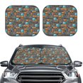 thumbnail image 1 of Uemuo Industrial Transportation Printed 2 PCS Car Windshield Sun Shade, Auto Sun Heat and UV Rays Blocker, Foldable Automotive Front Window Sunshade Protector, 1 of 7