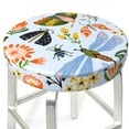 thumbnail image 1 of Uemuo Insects and Flowers Pattern Round Bar Stool Seat Covers Washable Stool Cushion Slipcover Elastic Bar Chair Covers-, 1 of 7