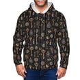 thumbnail image 1 of Uemuo Jewelry And Keys for Men's Fashion Full-zip Hoodies & Sweatshirts with Kangaroo Pocket, Zip-up Hooded Sweatshirt, Moisture Wicking & Breathable-Small, 1 of 5