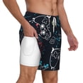 thumbnail image 1 of Uemuo Joystick Gamepad Pattern Mens Swim Trunks Quick Dry Board Shorts with Mesh Lining, Stretch Beach Shorts Quick Dry No-Chafing Board Shorts-Medium, 1 of 9
