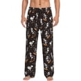 thumbnail image 1 of Uemuo Jumping Skull Pattern Men's Wide Leg Palazzo Lounge Pants with Pockets Light Weight Loose Comfy Casual Pajama Pants-XX-Large, 1 of 9