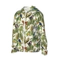 thumbnail image 1 of Uemuo Jungle Animals Pattern Women's Full Zip UPF 50+ Sun Protection Hoodie Jacket Long Sleeve Sun Shirt Hiking Outdoor Performance with Pockets-Large, 1 of 9