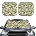 thumbnail image 1 of Uemuo Jungle Animals Printed 2 PCS Car Windshield Sun Shade, Auto Sun Heat and UV Rays Blocker, Foldable Automotive Front Window Sunshade Protector, 1 of 7