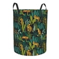 thumbnail image 1 of Uemuo Jungle Leopard Yellow Pattern Circular Laundry Hamper Basket with handles,Collapsible laundry basket,Large capacity laundry hamper,Laundry Organizer-Small, 1 of 8