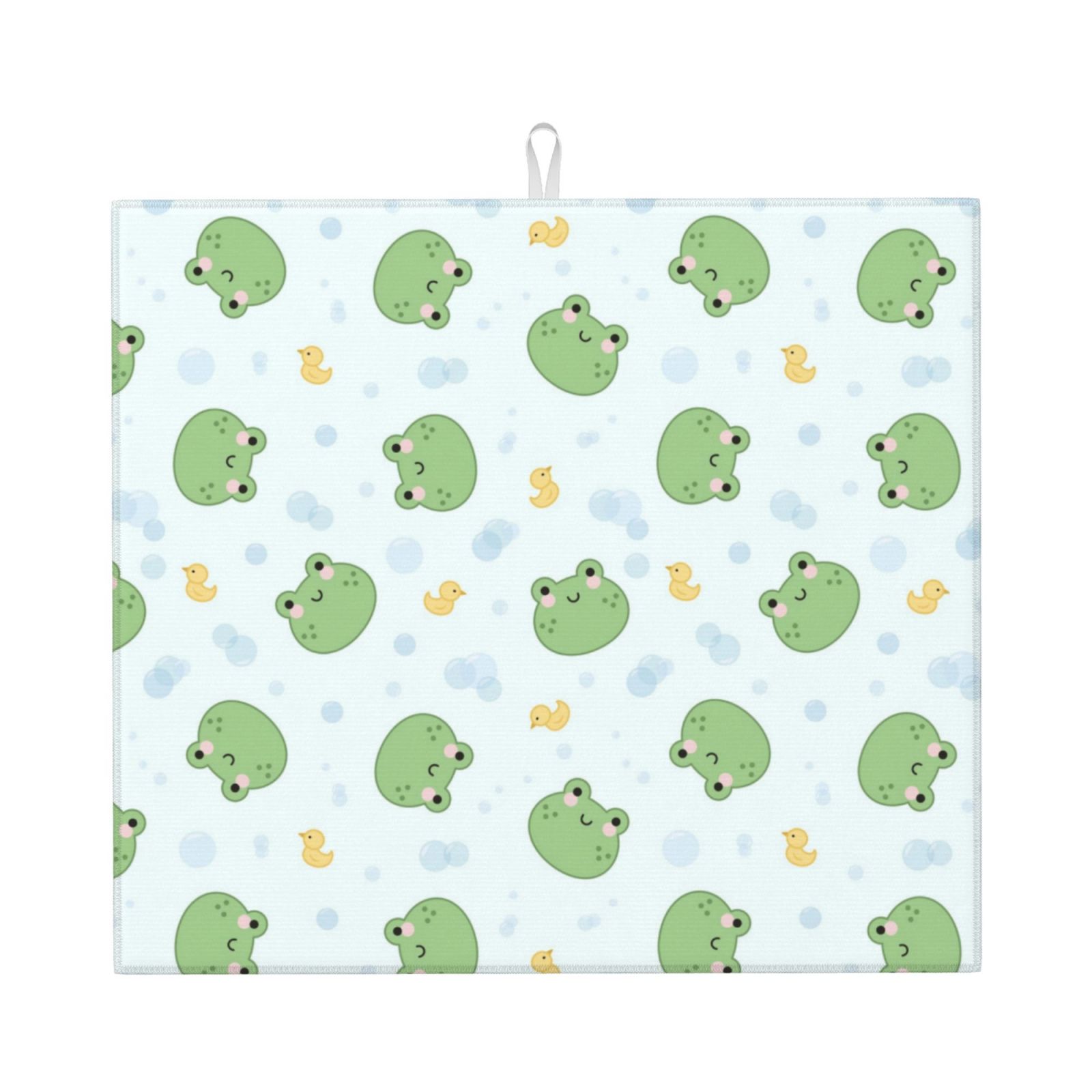 Uemuo Kawaii Frogs Pattern Dish Drying Mat,16*18 inch Absorbent Dish ...
