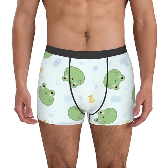 Uemuo Kawaii Frogs Pattern Men's Boxer Briefs,Trunk Anti-Chafing,Comfortable, Durable, and Stylish Underwear-XX-Large