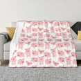 thumbnail image 1 of Uemuo Kawaii Pigs Printed Throw Blanket for Couch, Fluffy Fuzzy Blankets for Bed, Sofa, Cozy Flannel Faux Fur Blanket-60"x50", 1 of 6