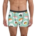 thumbnail image 1 of Uemuo Kawaii Sushi Pattern Men's Boxer Briefs,Trunk Anti-Chafing,Comfortable, Durable, and Stylish Underwear-Small, 1 of 9