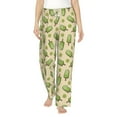 thumbnail image 1 of Uemuo Kiwi Ice Cream Pattern Women's Wide Leg Palazzo Lounge Pants with Pockets Light Weight Loose Comfy Casual Pajama Pants-Small, 1 of 9