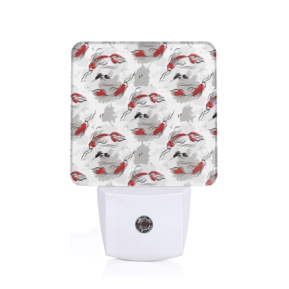 Uemuo Koi Fish Night Light, Night Lights Plug into Wall, Dusk to Dawn Sensor Warm White Led Night Light 0.5W-EU