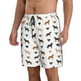 thumbnail image 1 of Uemuo Labrador Retriever Dog Pattern Men's Swim Trunks Hawaiian Beach Bathing Suit Swimsuits Beach Quick-Dry Shorts with Pockets-Large, 1 of 9