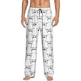 thumbnail image 1 of Uemuo Labrador Retriever Dog Pattern Men's Wide Leg Palazzo Lounge Pants with Pockets Light Weight Loose Comfy Casual Pajama Pants-Small, 1 of 9