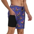 thumbnail image 1 of Uemuo Labrador Retriever Dog Pattern Mens Swim Trunks Quick Dry Board Shorts with Mesh Lining, Stretch Beach Shorts Quick Dry No-Chafing Board Shorts-3X-Large, 1 of 9