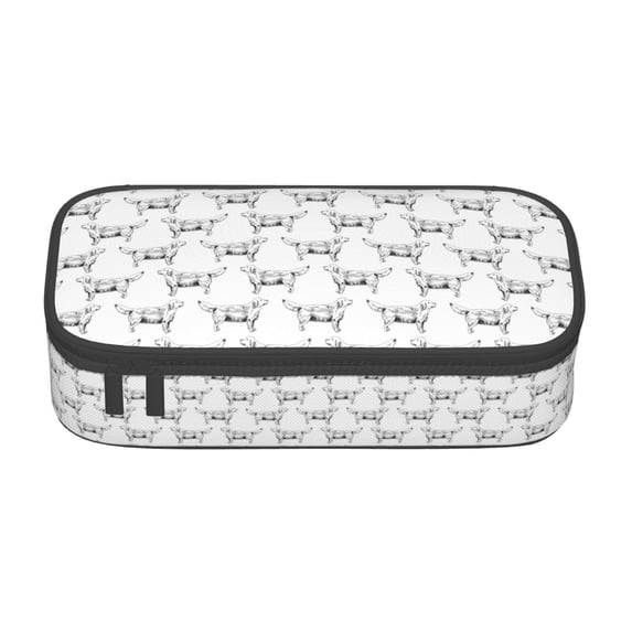 Uemuo Labrador Retriever Dog Printed Large Pencil Case, Big Capacity Pencil Pouch Stationery Pen Bag, Storage High Capacity Bag Pouch Holder Box Organizer, Marker Pen Case