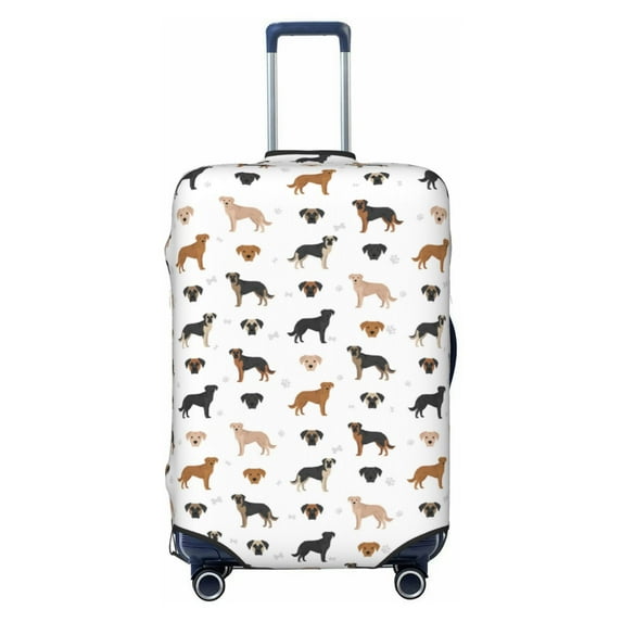 Uemuo Labrador Retriever Dog Printed Washable Luggage Cover - Fashion Suitcase Protector Fits 18-32 Inch Luggage -Small