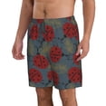 thumbnail image 1 of Uemuo Ladybug Pattern Men's Swim Trunks Hawaiian Beach Bathing Suit Swimsuits Beach Quick-Dry Shorts with Pockets-X-Large, 1 of 9