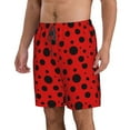 thumbnail image 1 of Uemuo Ladybug Pattern Pattern Men's Swim Trunks Hawaiian Beach Bathing Suit Swimsuits Beach Quick-Dry Shorts with Pockets-3X-Large, 1 of 9